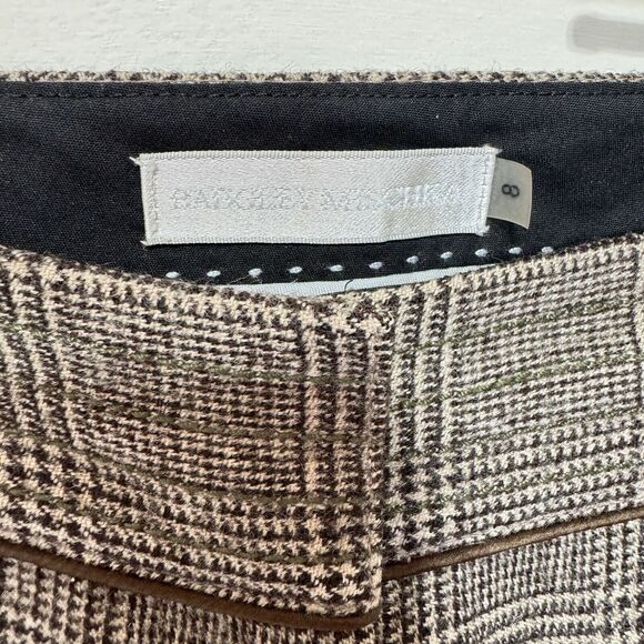 Badgley Mischka Plaid Wool Trouser Pants Size 8 - Picture 4 of 6